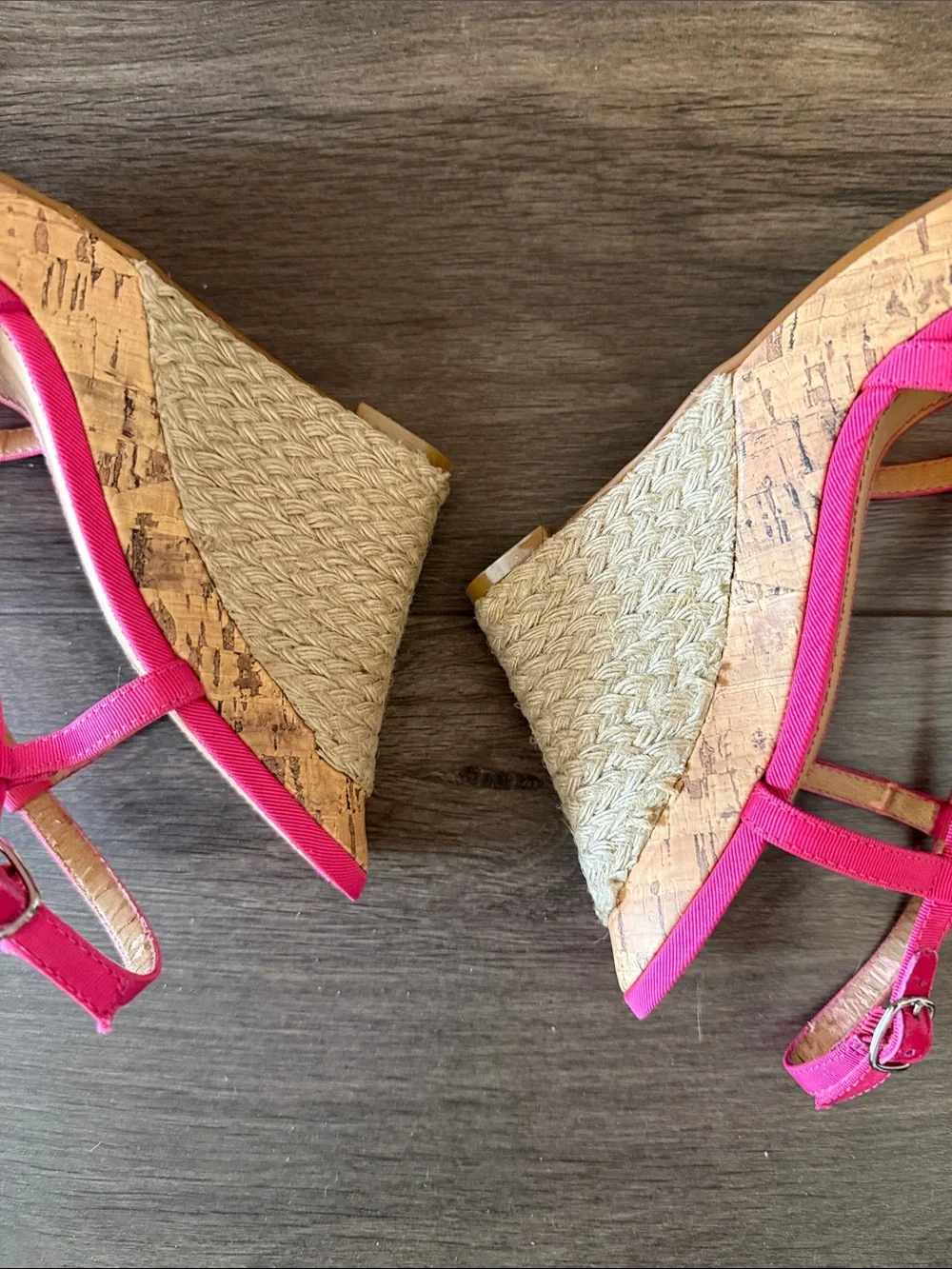 bp Bright Pink T-Strap Sandals for Women